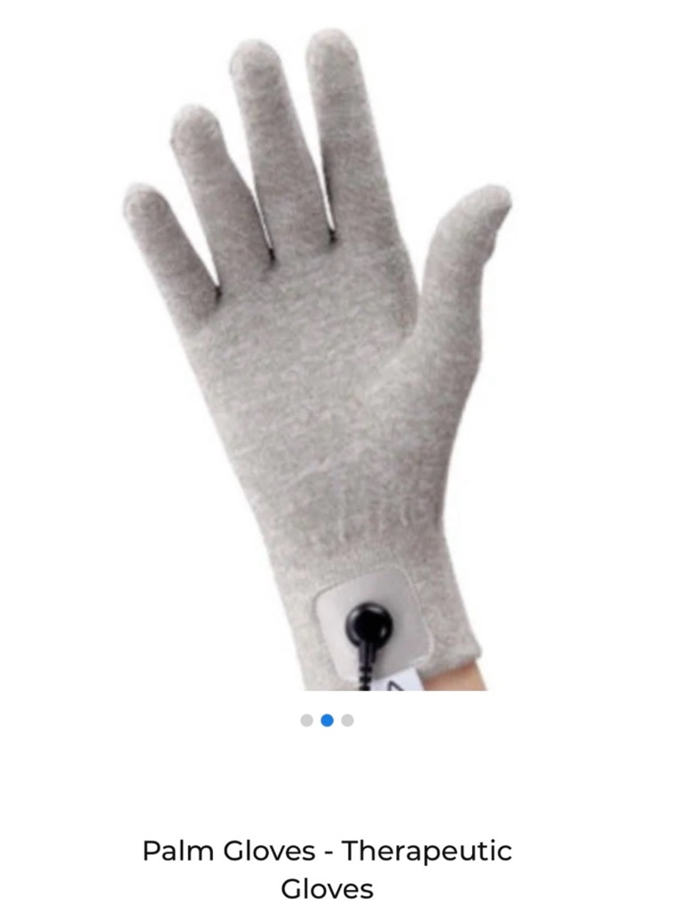 PalmNrg TENS EMS Therapeutic Gloves Pain Relief Hand Massager Gray - NWT